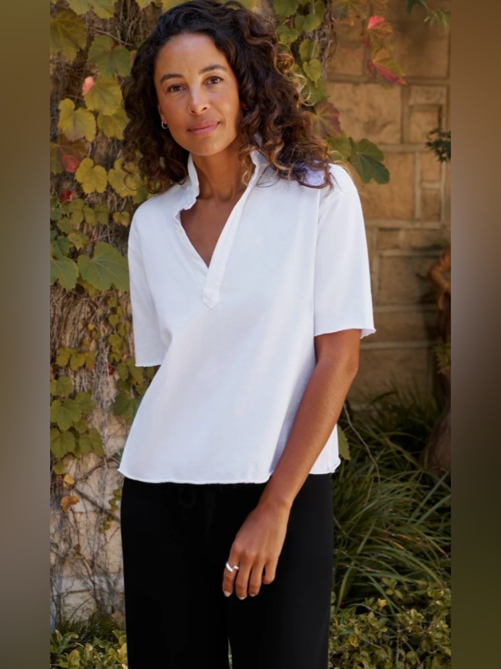 Frank & Eileen Patty Short Sleeve Henley White XL